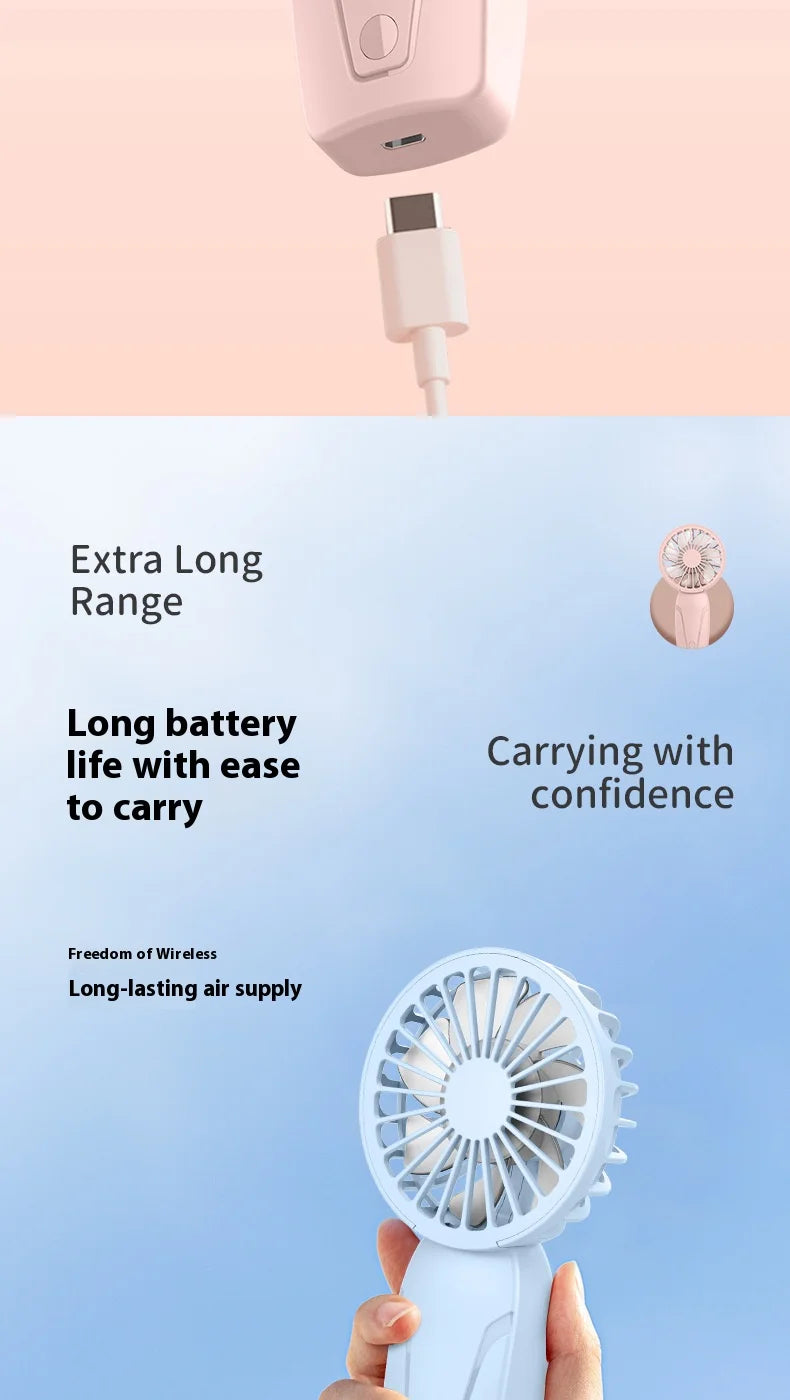 Portable and Rechargeable Handheld Fan for the summer