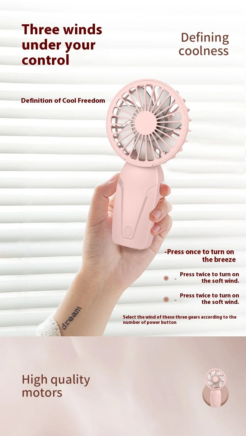 Portable and Rechargeable Handheld Fan for the summer